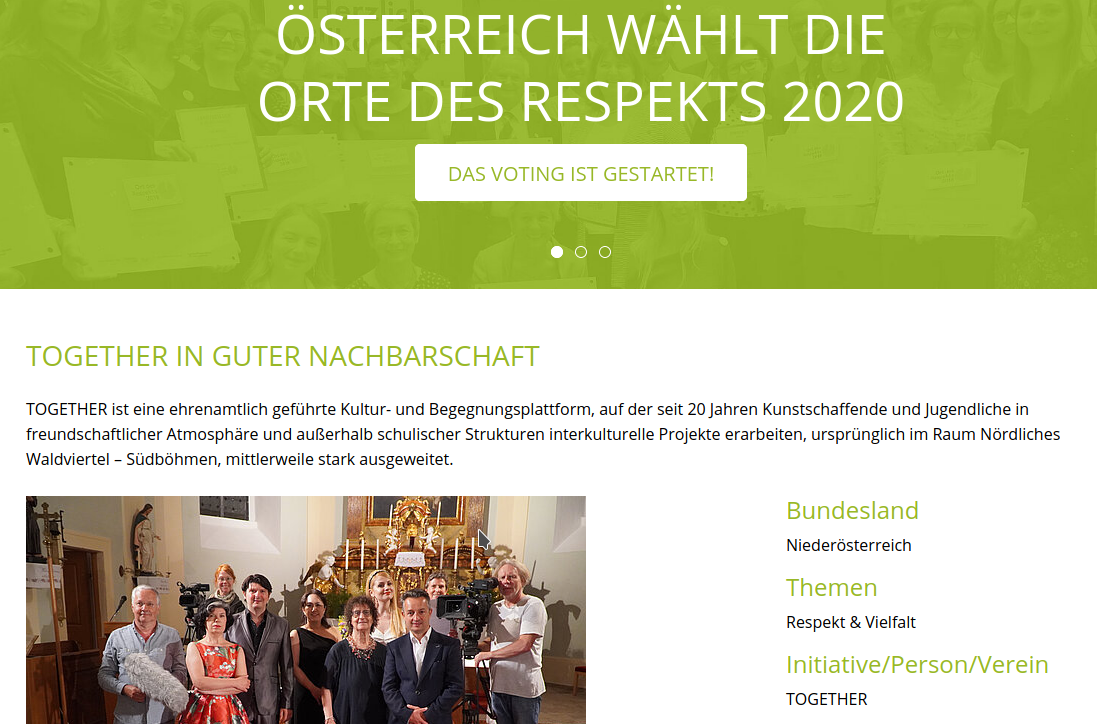 Voting: ORTE DES RESPEKTS 2020